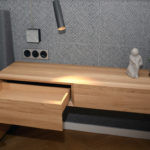 Schlafzimmer aus Holz - Nachttisch